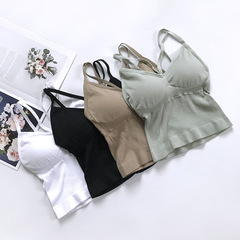 Internet celebrity beauty V8 beautiful back without steel ring wrapped chest tube top camisole underwear women's anti-exposure outer wear inner wear