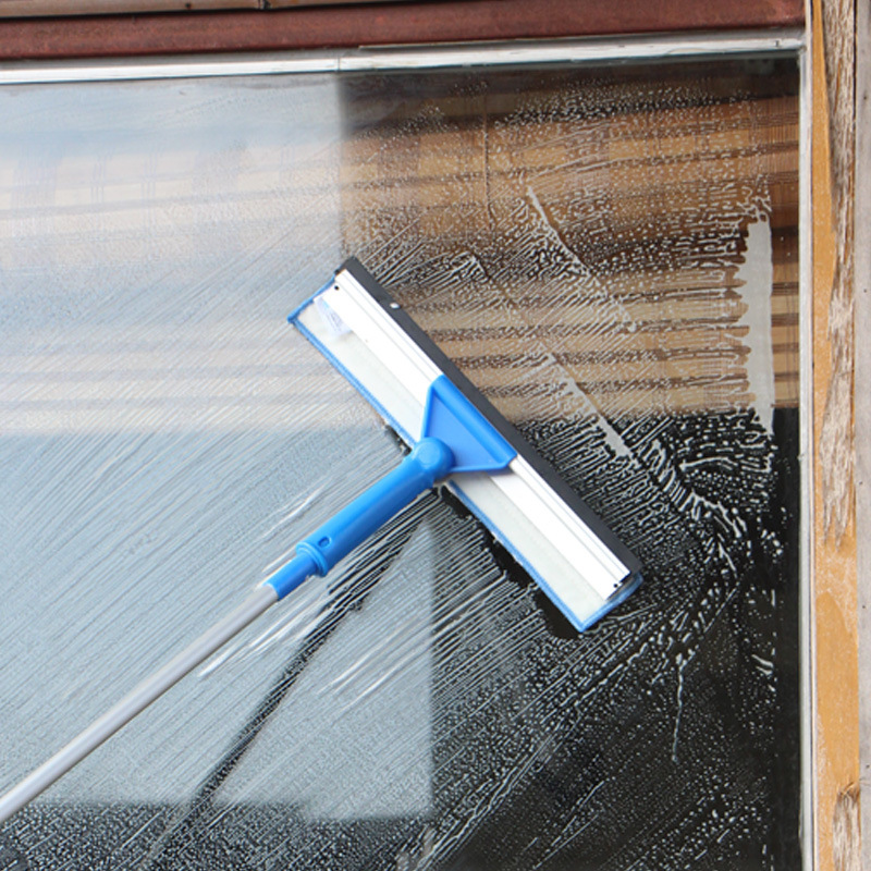 Factory direct double-sided steering glass cleaning artifact, telescopic rod paint high-rise window cleaning glass scraper