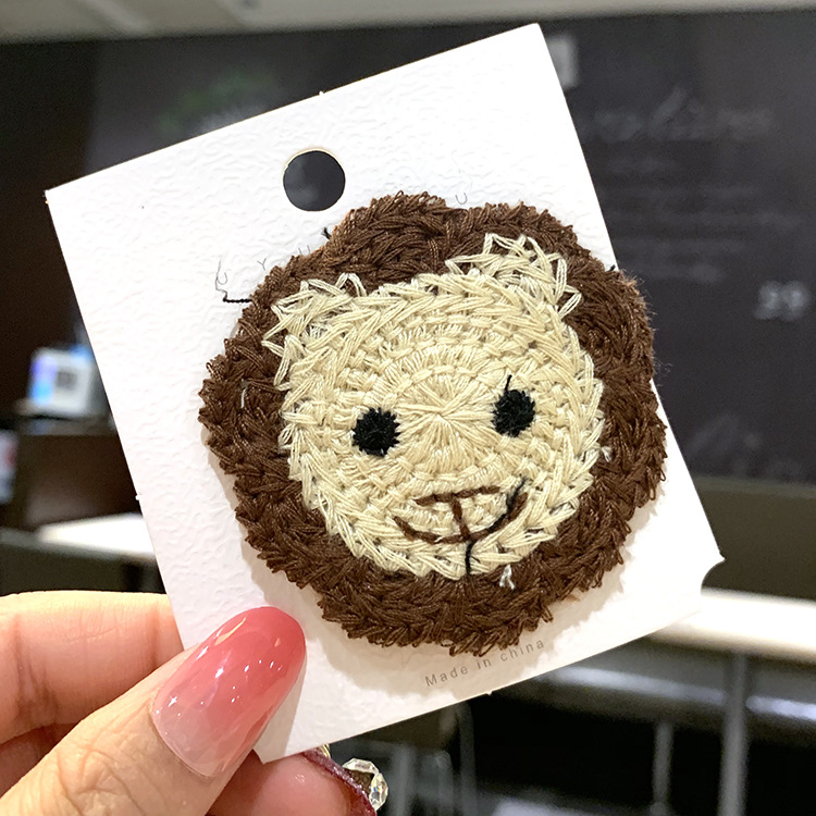 Korean Wool Embroidery Cute Cartoon Small Animal Hair Clip Fashion Side Hair Clip Bangs Clip Bb Clip display picture 8