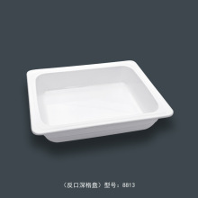 加厚密胺餐具仿瓷长方形商用卤味熟食冷鲜肉串串凉菜展示盘分数盘