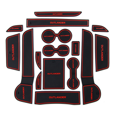 Apply to 19 Outlander Storage box non-slip mat refit Interior trim Central control Water Coaster Compartment mat