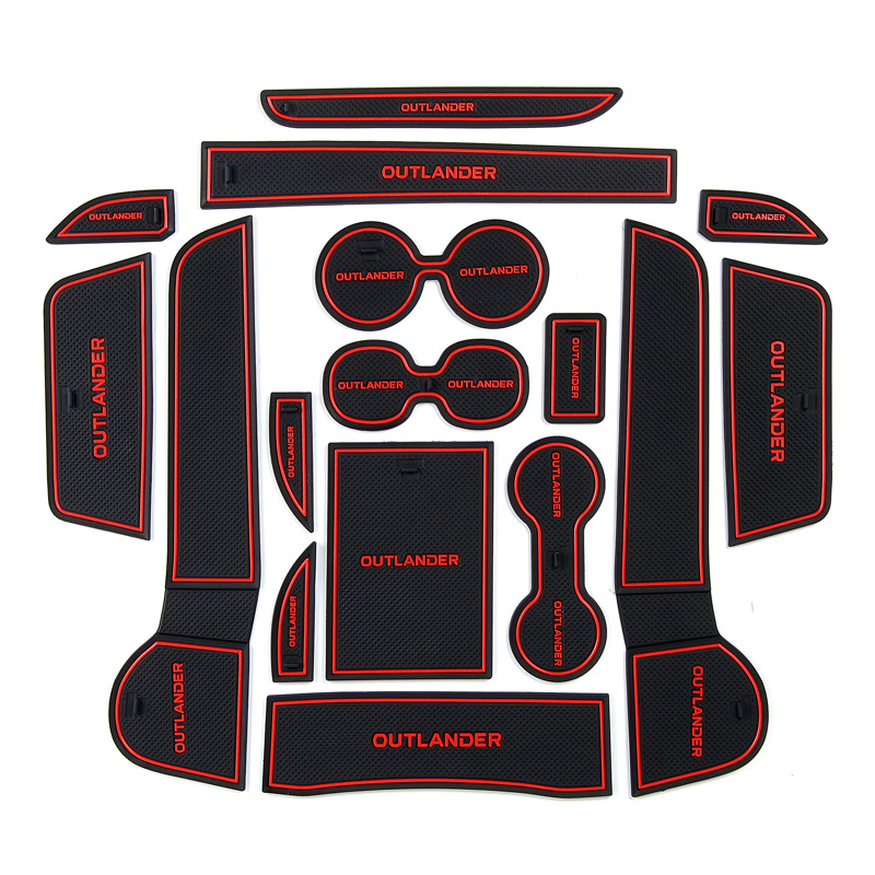 Apply to 19 Outlander Storage box non-slip mat refit Interior trim Central control Water Coaster Compartment mat