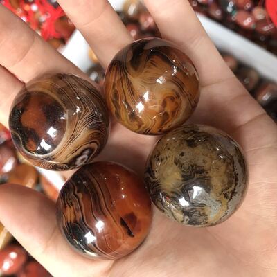 natural agate jade Bodybuilding Handball Handle piece Aged gift Healthcare Massage ball Direct selling