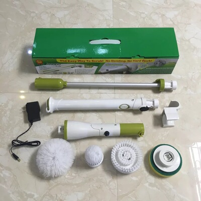 Long handle Elbow Electric Cleaning brush multi-function charge rotate Cleaning brush wireless Electric Hurricane rotate Cleaning brush