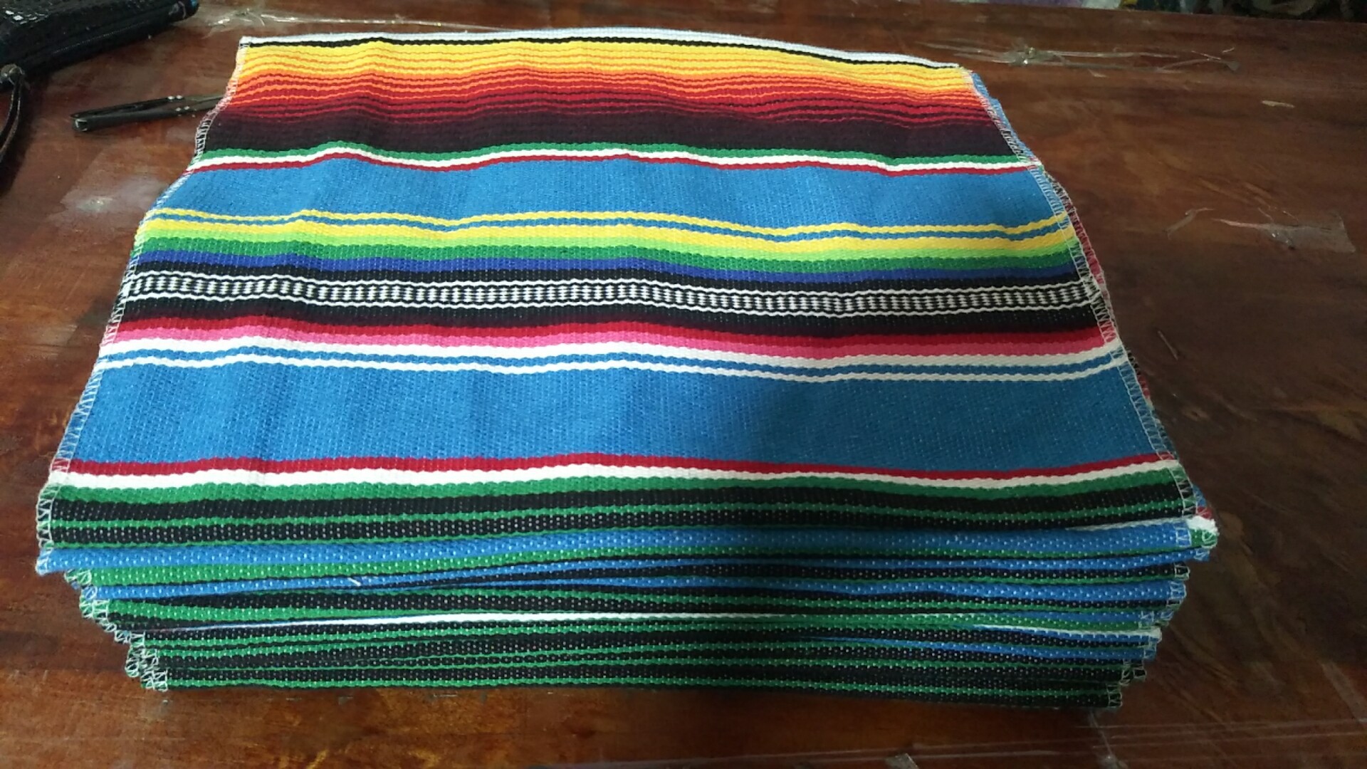 墨西哥桌旗墨西哥毯子派对桌布梭织台布流苏毛毯墨西哥桌布彩条毯详情7