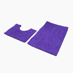 Cross-border Chenille Carpet Bathroom Non-slip Floor Mat Toilet Three-piece Set Two-piece Floor Mat Toilet Water Absorbent Solid Color