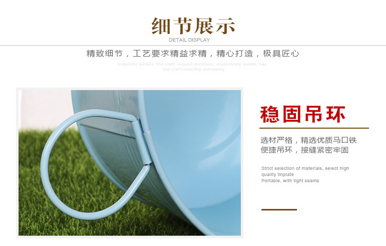 厂家直供小铁桶糖果色迷你小铁桶铁皮小桶马口铁多肉植物花盆批发详情图6