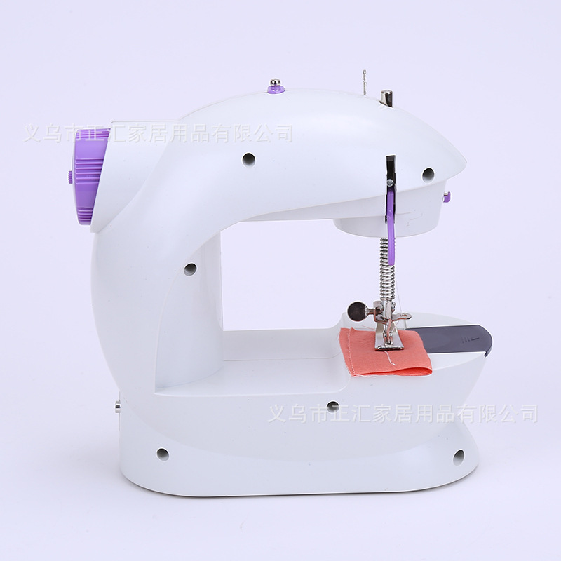 Máquina de coser eléctrica doméstica mini 202, portátil, multifunción, para principiantes