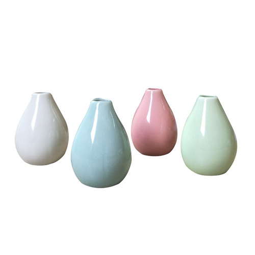 Ceramic Aroma Craft Small Vase Creative Home Decor Mini Simple European Pink White Blue Green