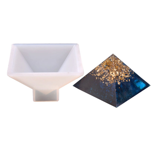 Crystal Epoxy Pyramid Silicone Mold Free of Polishing DIY Handmade Jewelry Resin Dried Flower Ornament Model
