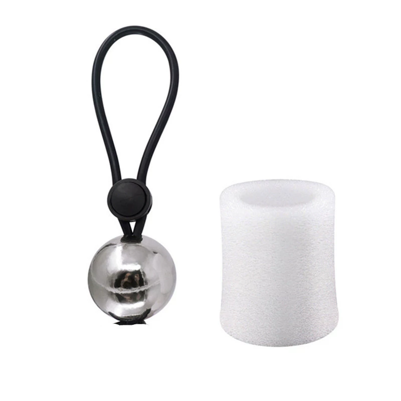  Male heavy ball stretcher gravity ball with sponge protective ring, 10×5×5 cm, 0.15 kg