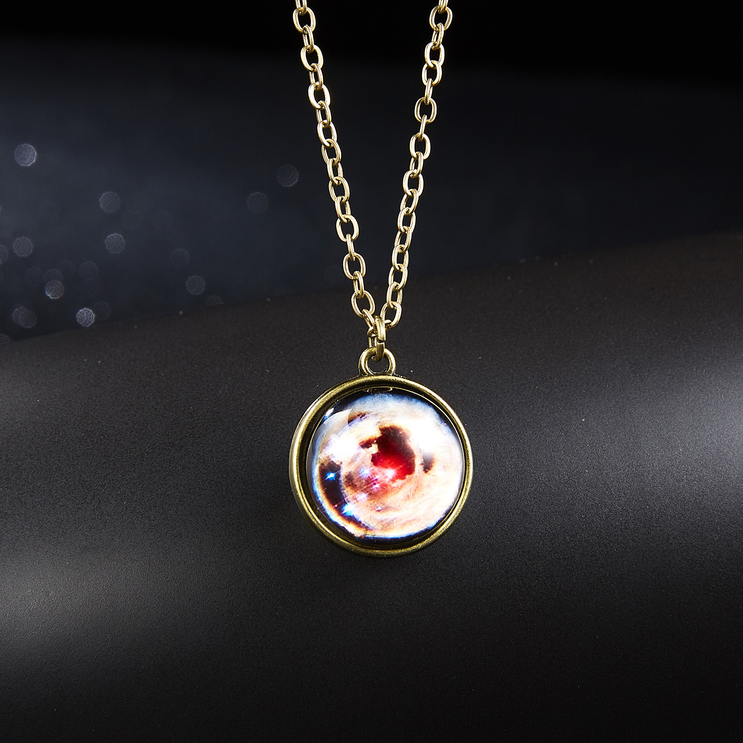 Constellation Pattern Vintage Style Constellation Alloy Glass Plating Unisex Pendant Necklace