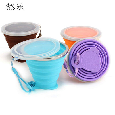 直销户外便携折叠水杯多功能创意水杯伸缩杯硅胶杯子  迷你随手杯|ru