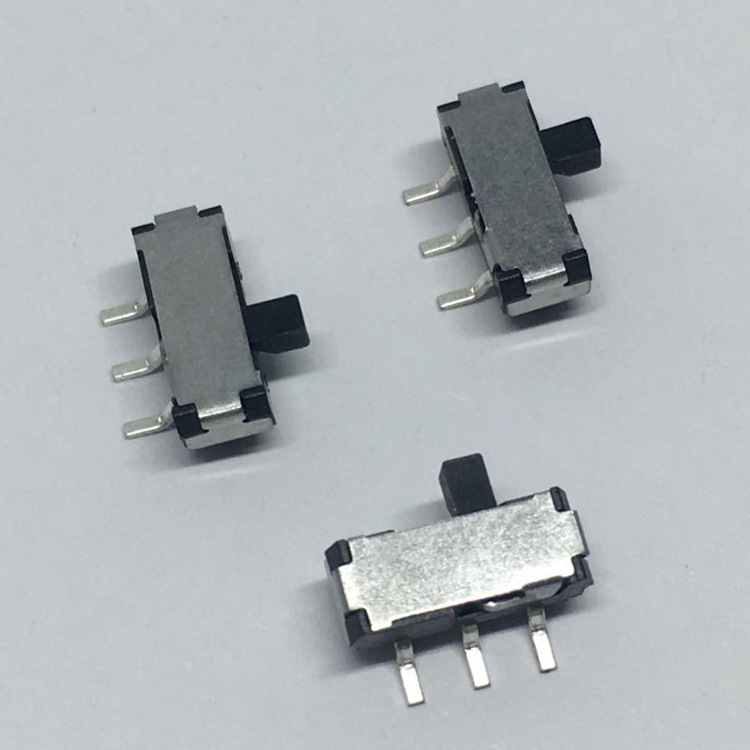 耐高温贴片拨动开关边三脚 贴片拨动开关 两档边3脚小拨动开关