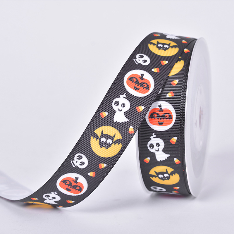 Cinta de Halloween al por mayor, 100 yardas, materiales para envolver regalos, decoración de Halloween, cinta de Halloween hecha a mano para bricolaje image 7