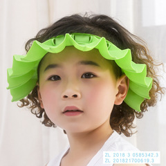 Baby shower hat waterproof ear protection adjustable children's bath cap soft rubber hair washing hat for kids