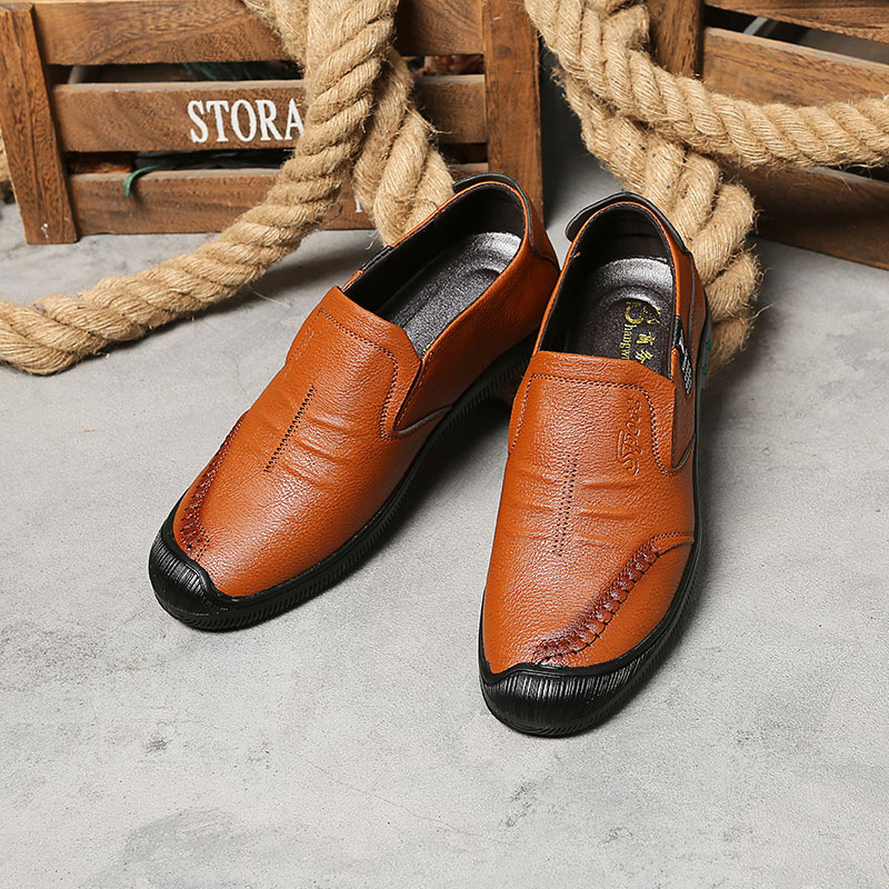 Men's Shoes Spring new pattern Casual shoes fashion Low shoe Doug shoes man England leisure time leather shoes Place of Origin Source of goods