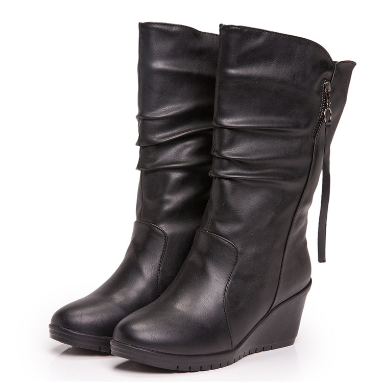 Bottes femme en PU artificiel - Ref 3355402 Image 1