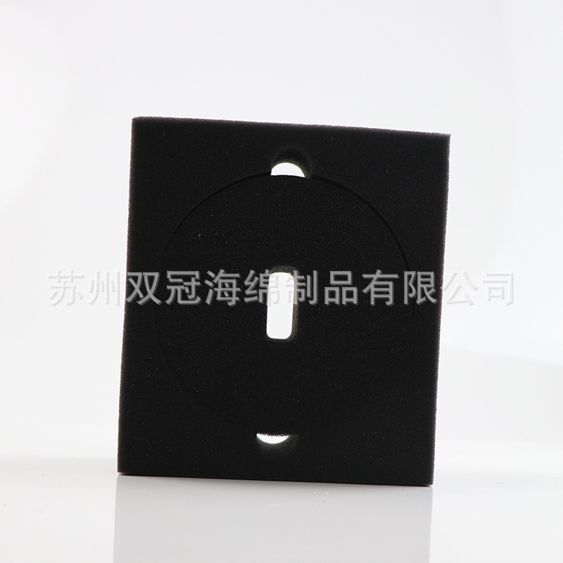 黑色包装海绵来图批量生产中密度高密度冲型礼盒填充防震包装海绵
