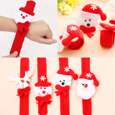 Christmas Pops circle Christmas Plush luminescence Slap Bracelet Slap Hand Strap activity Gift gift