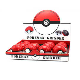 个性新款精灵球磨烟器 锌合金球形碎烟器 神奇宝贝3层卡通研磨器