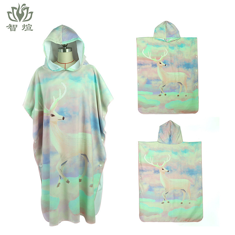 Adult Cape hooded bath towel beach towel cape Lady Spa swimming diving bathrobe
