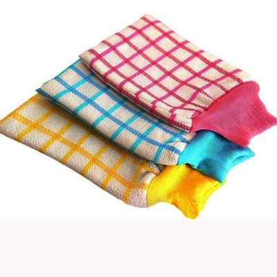 Manufactor colour lattice Bath towel glove thickening Bath towel Two-sided Dual use Large price advantages