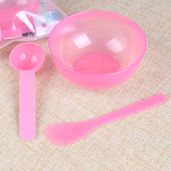 Skincare tool set 2-piece, includes a face mask bowl, spatula, and soft bristle makeup brush for home use