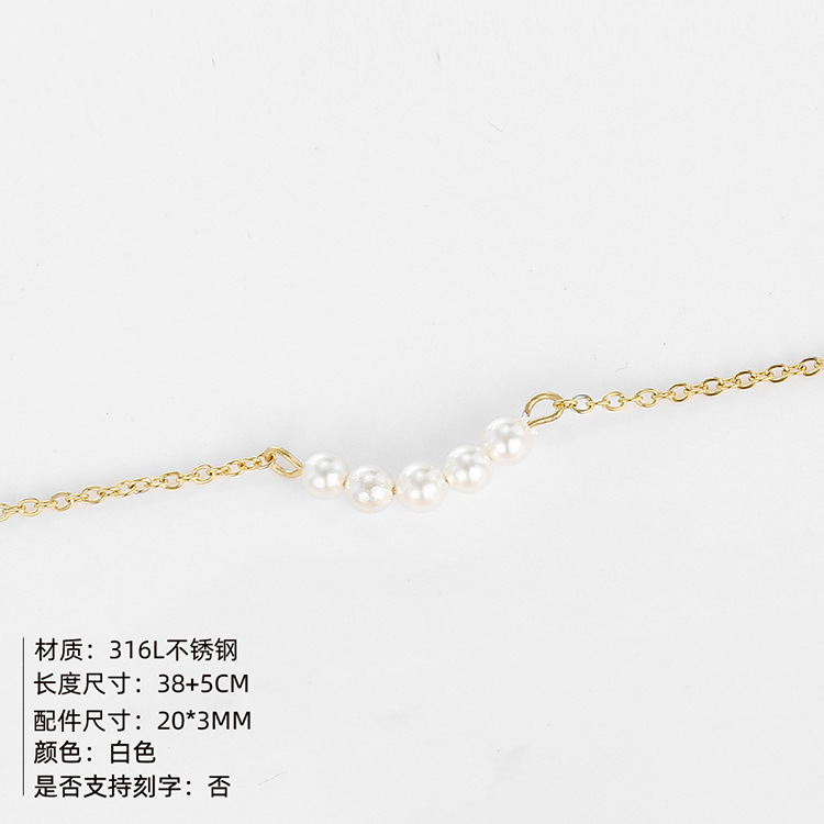 Hot Selling Multilayer Stainless Steel Fashion Crystal Short Clavicle Chain Necklace 316l Nihaojewelry display picture 2