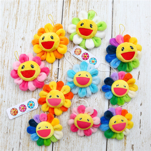 Sunflower Brooch Factory Direct Sales Products Wholesale Plush Toys Small Pendants Bags Accessories