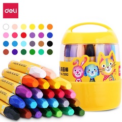 Deli 72090/72091/72092/72093 student children's paintbrush hexagonal rod silky crayon oil pastel stick