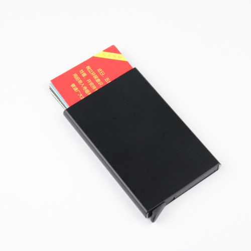Automatically popping credit card box, name card box, metal aluminum card holder, anti-static, anti-magnetic RFID card holder