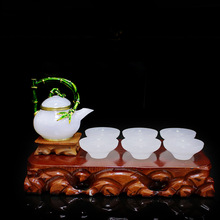 玉石中式茶具套裝功夫茶具家用簡約整套茶具茶杯茶壺商務禮品