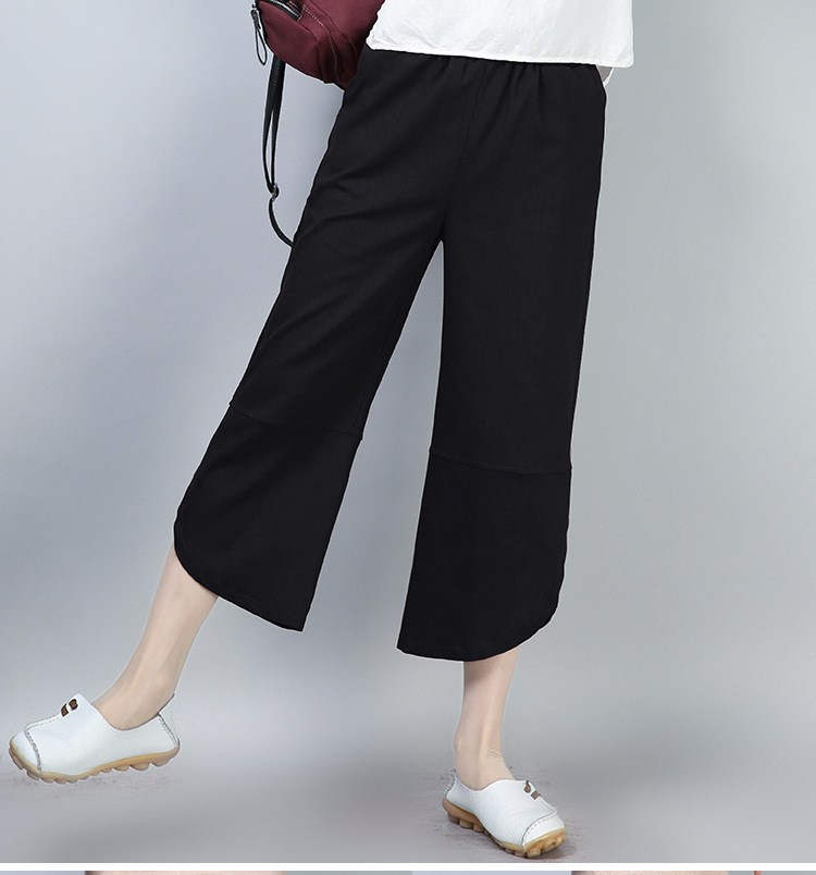 new style cotton linen wide-leg pants NSJR36708