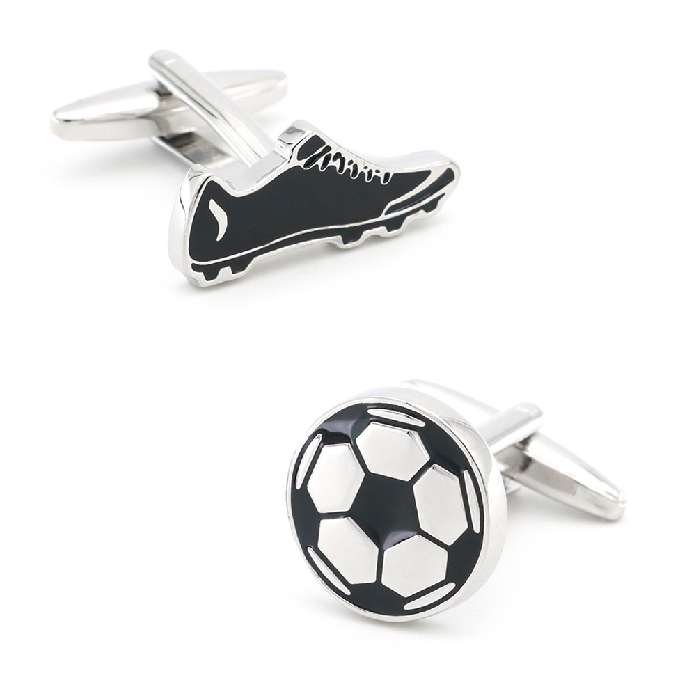 Sports Series Football Sneakers Cufflinks Men's Gift Jewelry French cufflink Thickened Plating