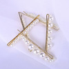 Fashionable hairgrip from pearl, cute set, Korean style