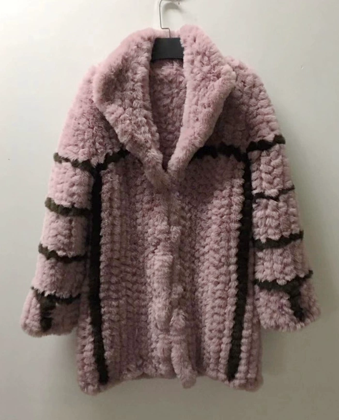 FF1022 Ilody Rabbit Handmade Handmade Fur Handicap Furry High -end High -end High -end Quality Jacket