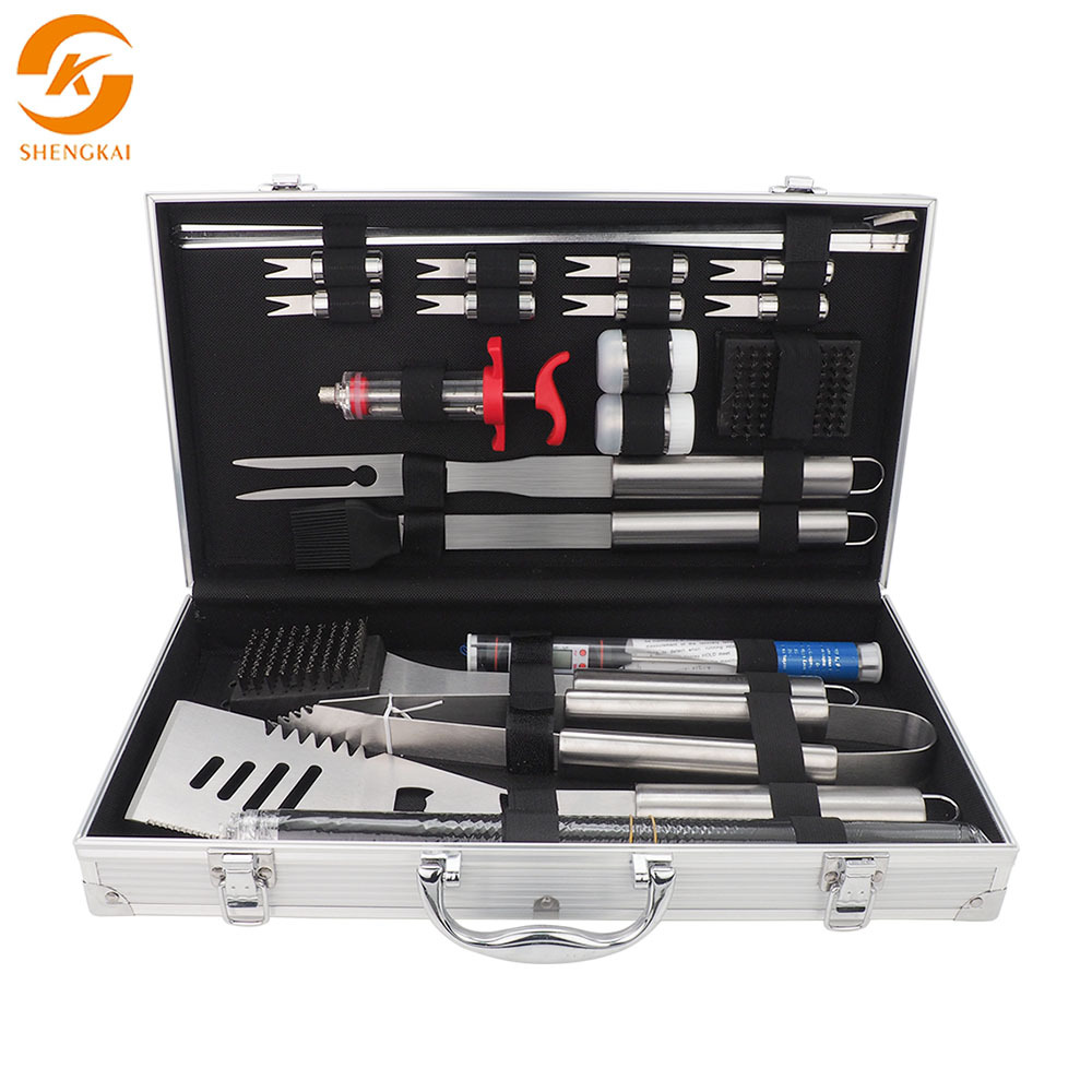 Cross border barbecue kit Stainless steel grill bbq thermometer Syringe barbecue parts Outdoor Kit