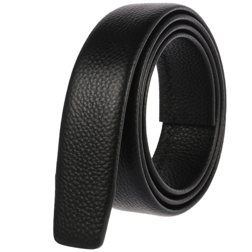 Double toe-layer cowhide belt strip, men's automatic buckle belt body LY35-3603