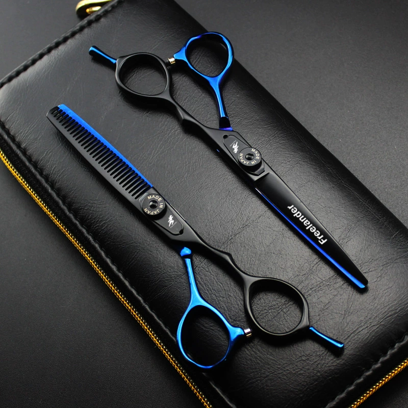 New 6.0 -inch God Walker Black and Blue Haoda Scissors Big Cheap Flatable Bangs Scissors Shear Shear thinner