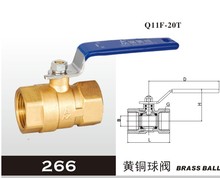 正品 埃美柯Q15F-16T 262黄铜4分6分T型三通球阀DN152025324050