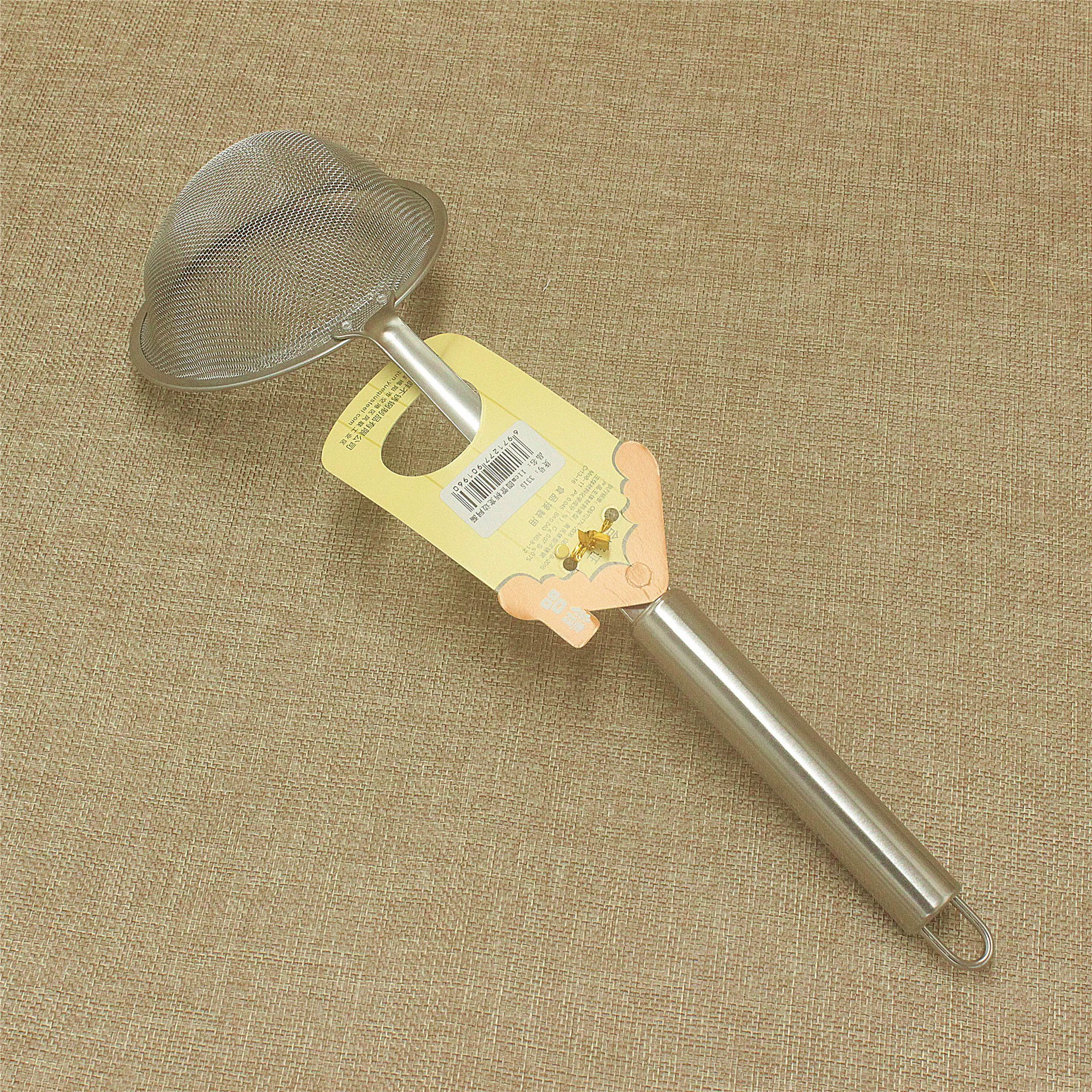 Soymilk filter spoon stainless steel filtration small net leaky fried net leakage kitchen filtering tube steel handle filtering omissions