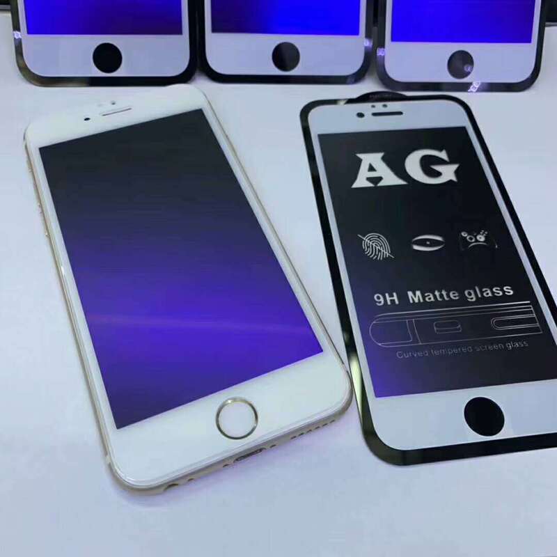 Suitable for Apple 11 frosted tempered film 12 glass screen protective film 13pro 99D purple light mobile phone film wholesale