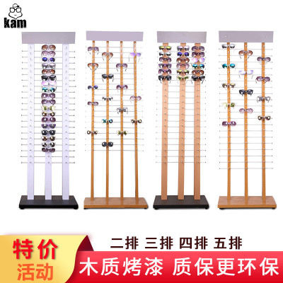 木质烤漆落地眼镜展示架太阳眼镜展架道具墨镜陈列柜货架首饰品店|ms