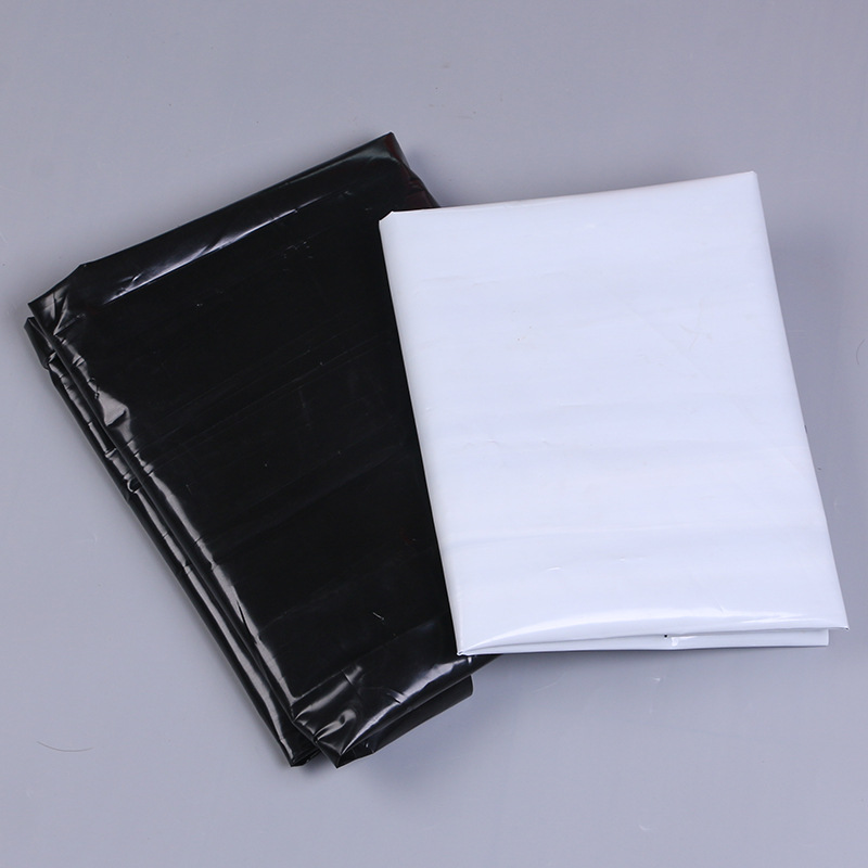 Suministro de fábrica al por mayor blanco y negro película de plástico agrícola soporte de película de plástico PE película de efecto invernadero 1-12 m