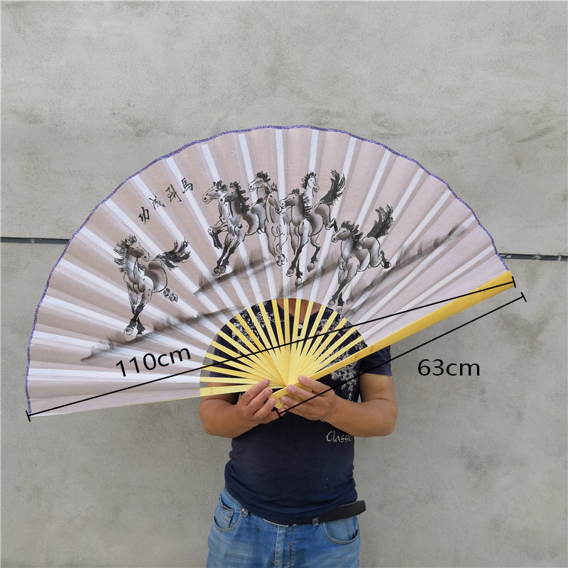 0 63 1 1米大挂扇壁挂扇中国风绢布大扇子玄关挂扇装饰摄影道具 阿里巴巴