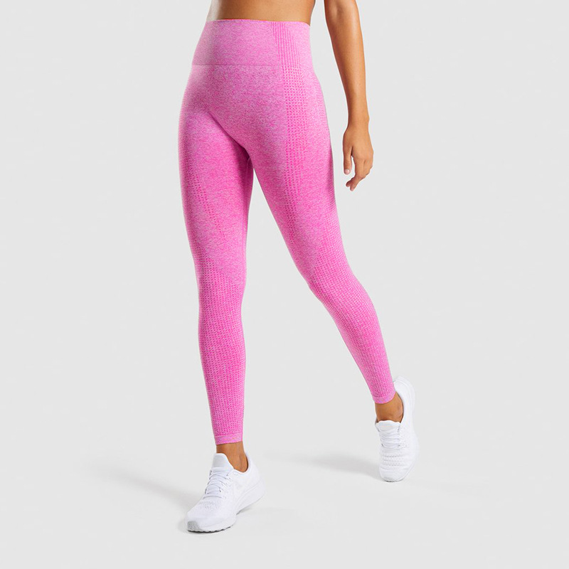 Seamless Jacquard Fitness Yoga Pants NSLX8982