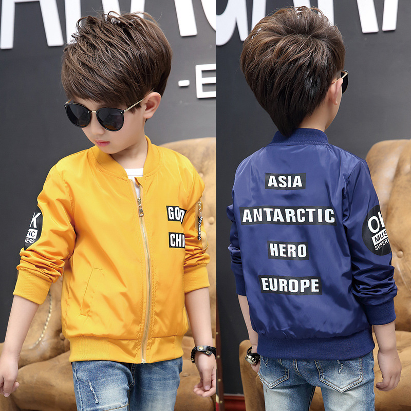 2019 The new boys coat Children's clothing Spring coat children Windbreaker Children's Jackets PU A generation of fat