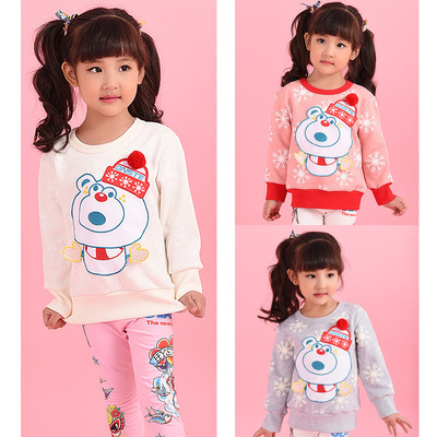 壹件代發男女童秋冬新款加絨衛衣厚上衣JAM卡通潮牌童衛衣新款