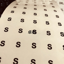 工廠批發服裝不干膠貼透明數字標簽20mm圓形透明碼數貼/尺碼標碼